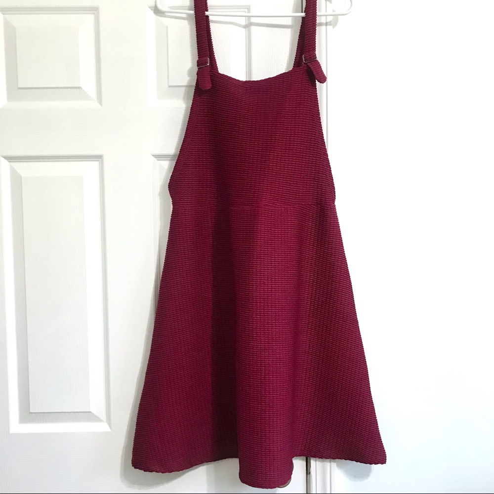 ASOS Wine Red Overall Dress Jumper